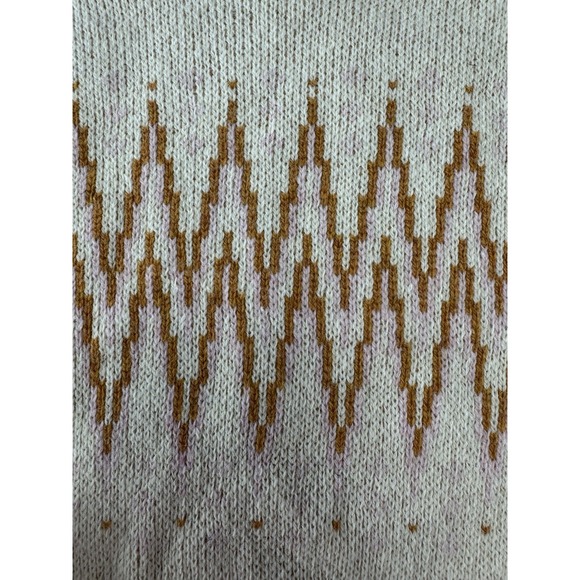 Patagonia Recycled Wool Sweater Womens S Cream Ikat Pattern Made Vietnam - Picture 5 of 9